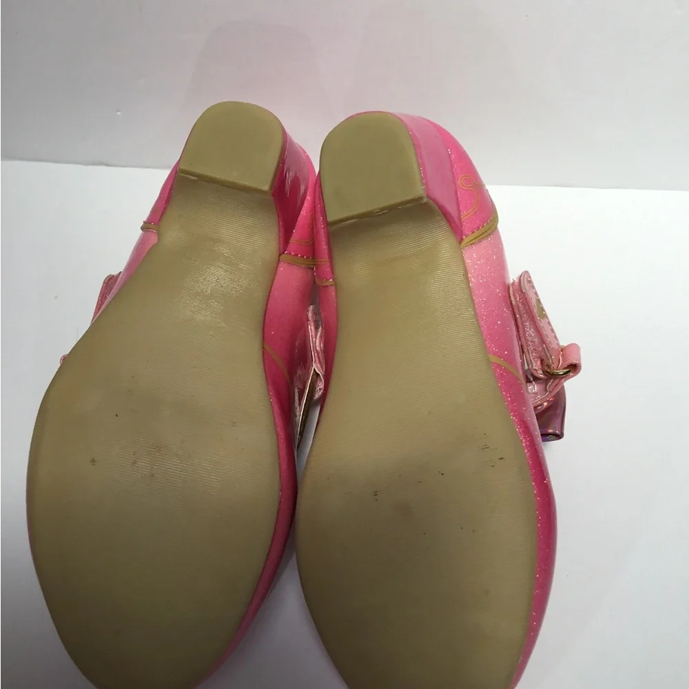 Disney Pink Princess Glitter Shoes with Gold Trim